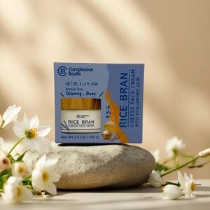Rice Bran Face Cream - Blue and White